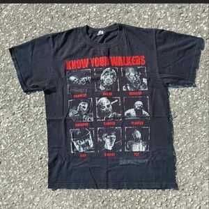 Vtg 2013 AMC The Walking Dead T-Shirt M Know Your Walkers Jerzees Promo Tee